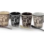 Gibson Bareggio 8 Piece Coffee Mug Set with Spoons